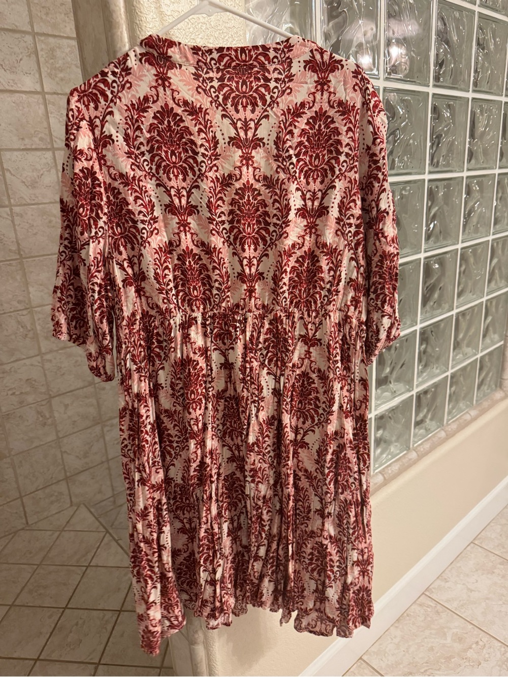BloomChic Women's Rust and Cream Printed Midi Dress 14-16 - Picture 3 of 4
